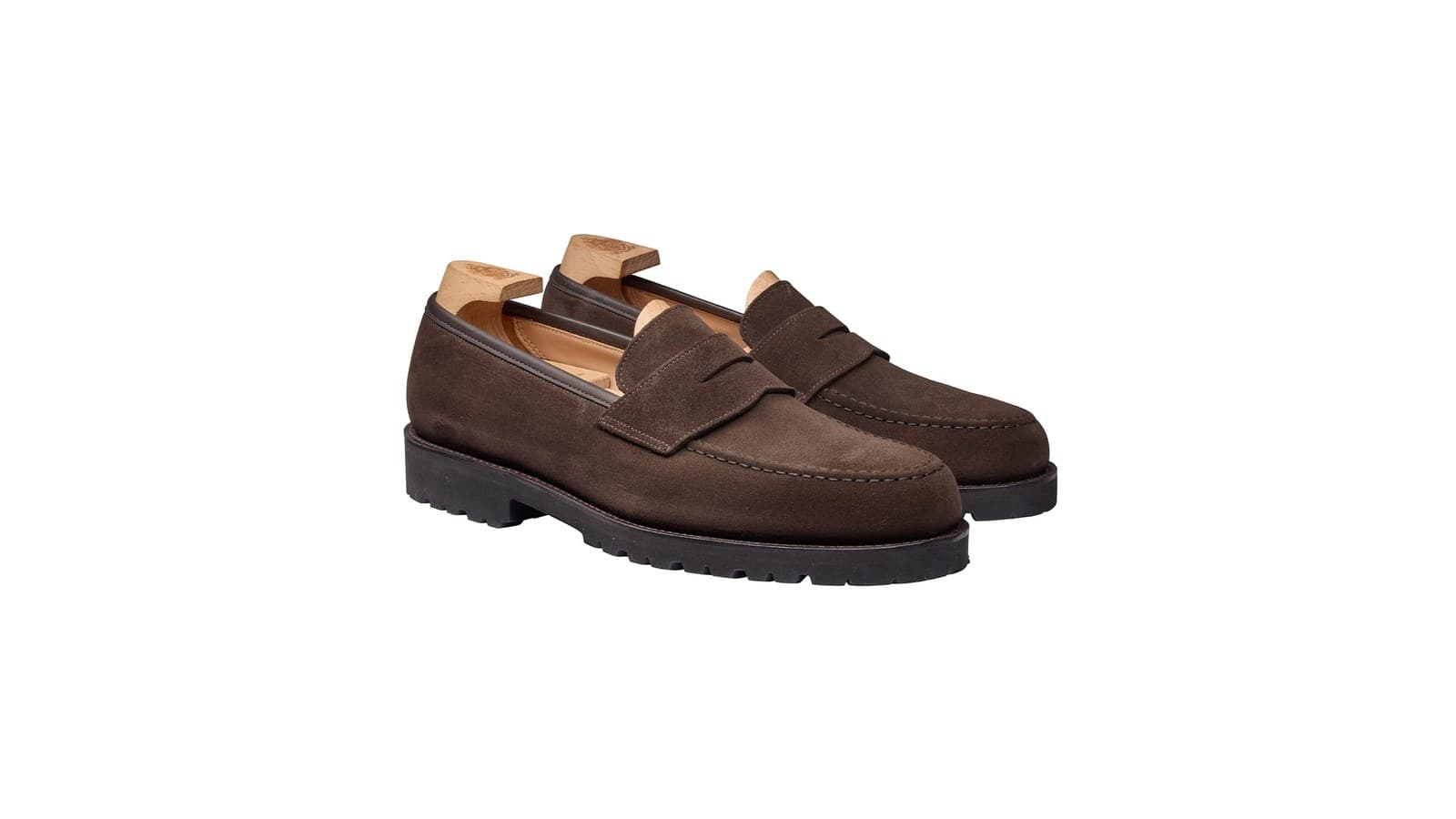 Mocassin Boston en daim marron foncé Crockett & Jones
